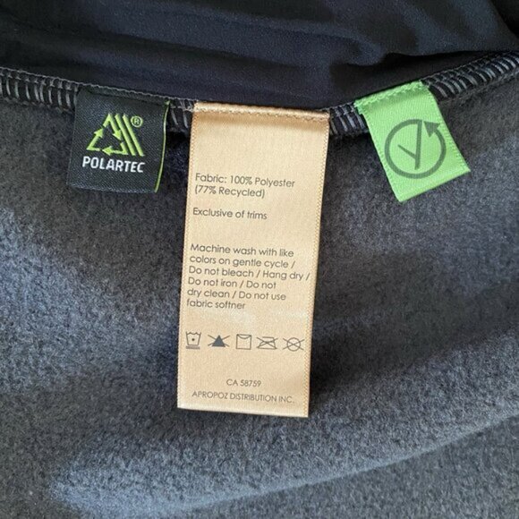 Indyeva Toga Sweater Women M Polartec Fleece Pullover Zippered Pocket Storm Grey - Picture 8 of 12